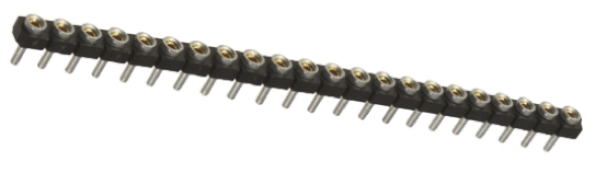 Samtec SL Series Straight Through Hole Mount PCB Socket, 22-Contact, 1-Row, 2.54mm Pitch, Solder Termination