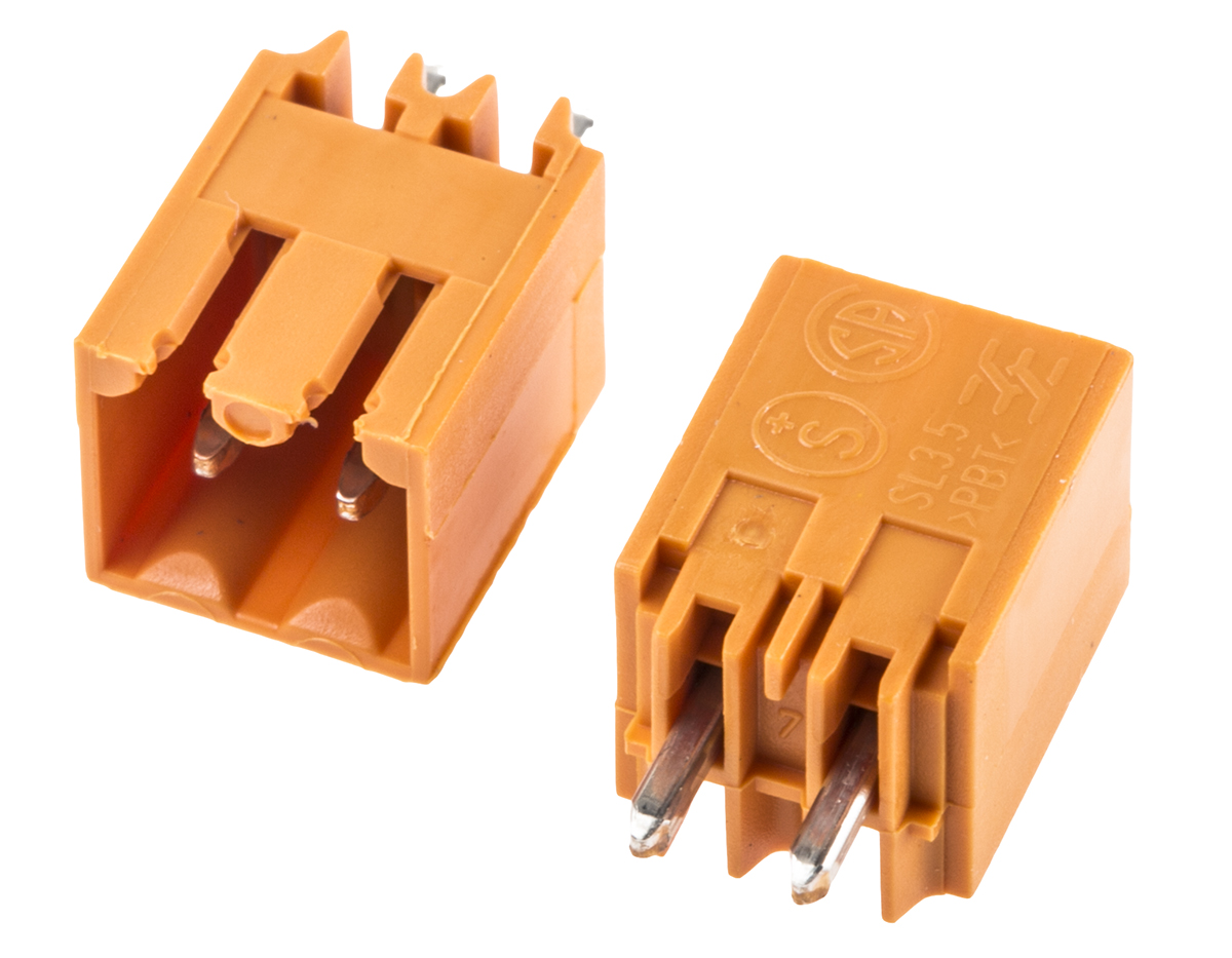 Weidmuller, 3.5mm Pitch, OMNIMATE SL, 2 Way, , Pluggable Terminal Block, Header, Through Hole, Solder Termination,