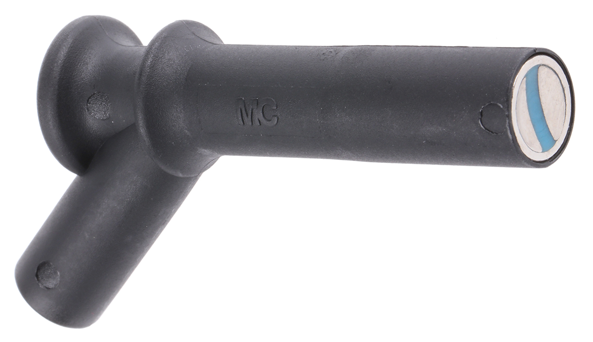 Staubli Black, Male to Female Test Connector Adapter and Nickel Plated - Socket Size: 4mm
