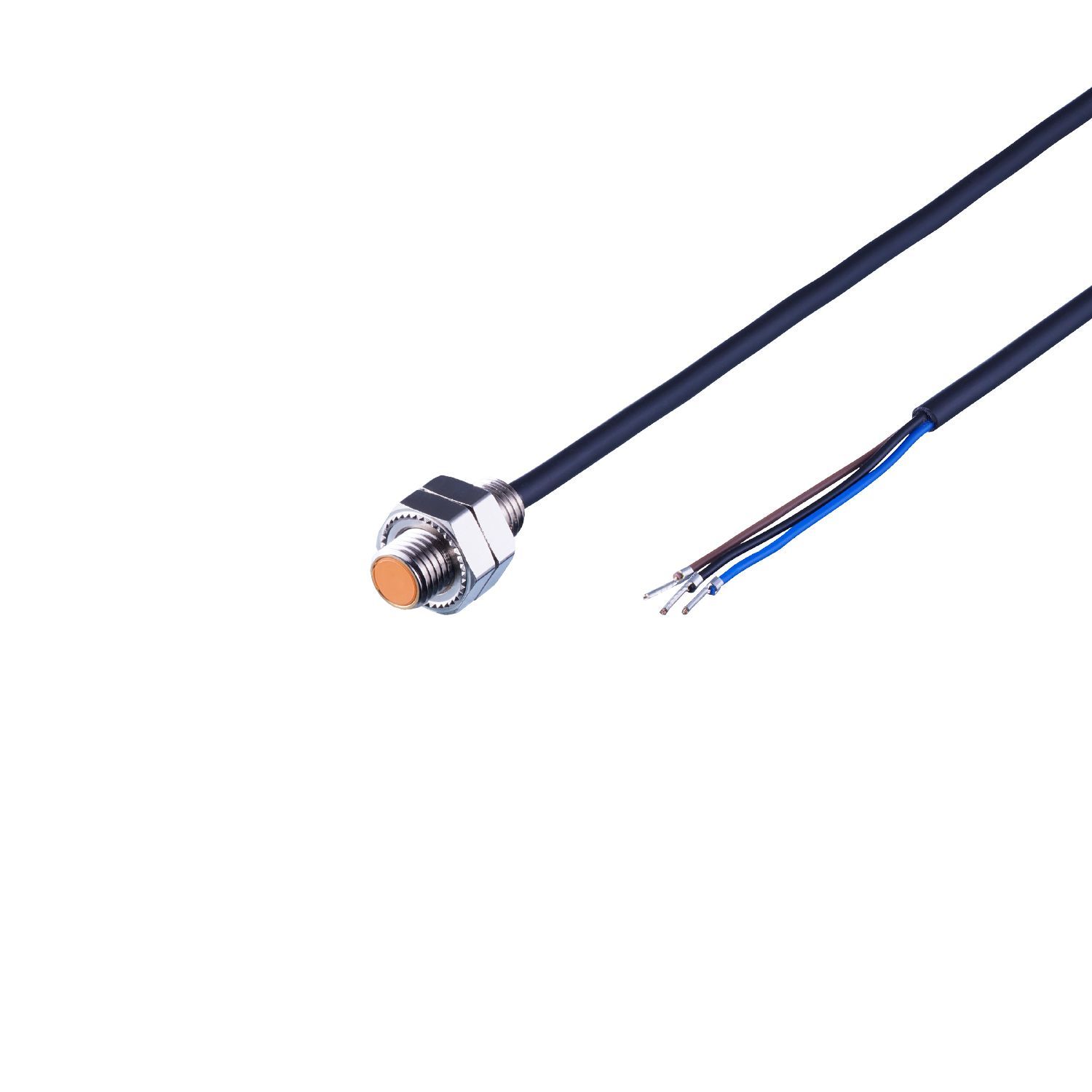ifm electronic Inductive Threaded Barrel Proximity Sensor, M8, 1.5 mm Detection, PNP NO, 10 → 30 V dc