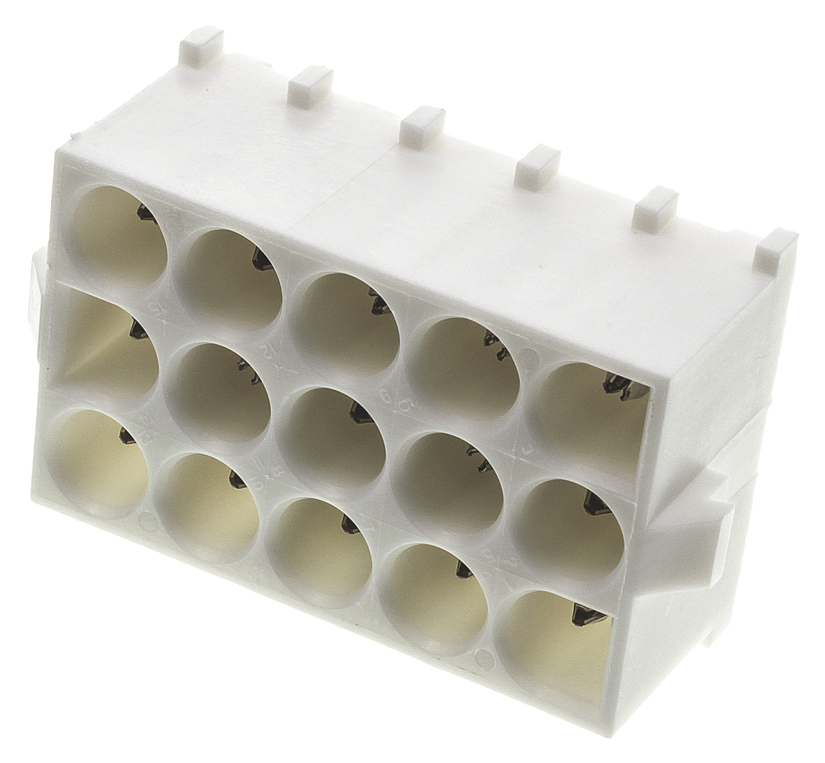 TE Connectivity Universal MATE-N-LOK Series Straight Through Hole PCB Header, 15 Contact(s), 6.35 mm Pitch, 3 Row,