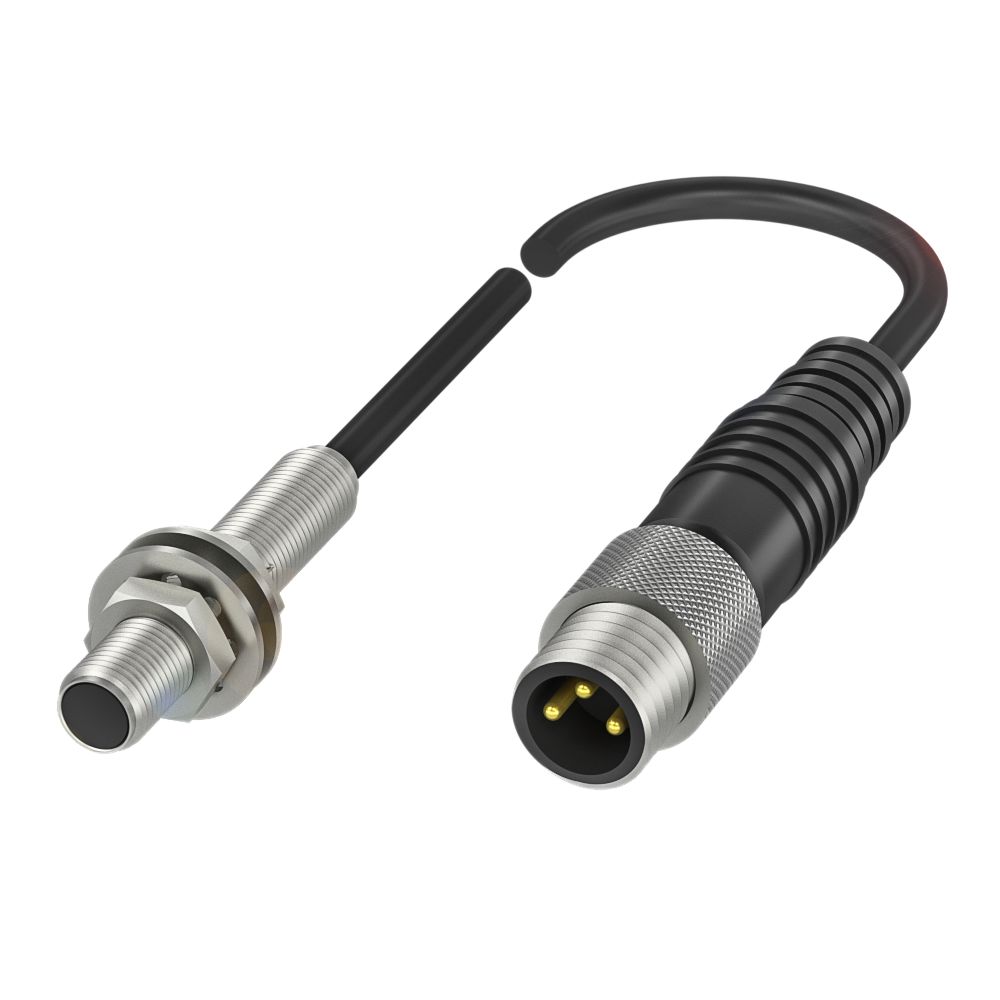 BALLUFF Inductive Threaded Barrel Proximity Sensor, M5, 0.8 mm Detection, PNP NO, 10 → 30 V dc