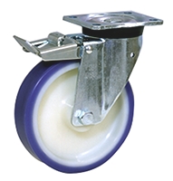 LAG Braked Swivel Castor Wheel, 450kg Capacity, 200mm Wheel