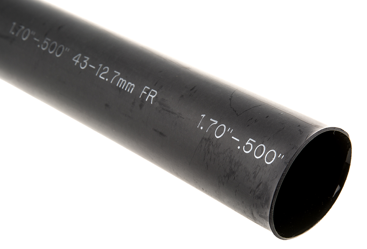 TE Connectivity Adhesive Lined Heat Shrink Tubing, Black 43.1mm Sleeve Dia. x 304.8mm Length 3:1 Ratio, SST Series