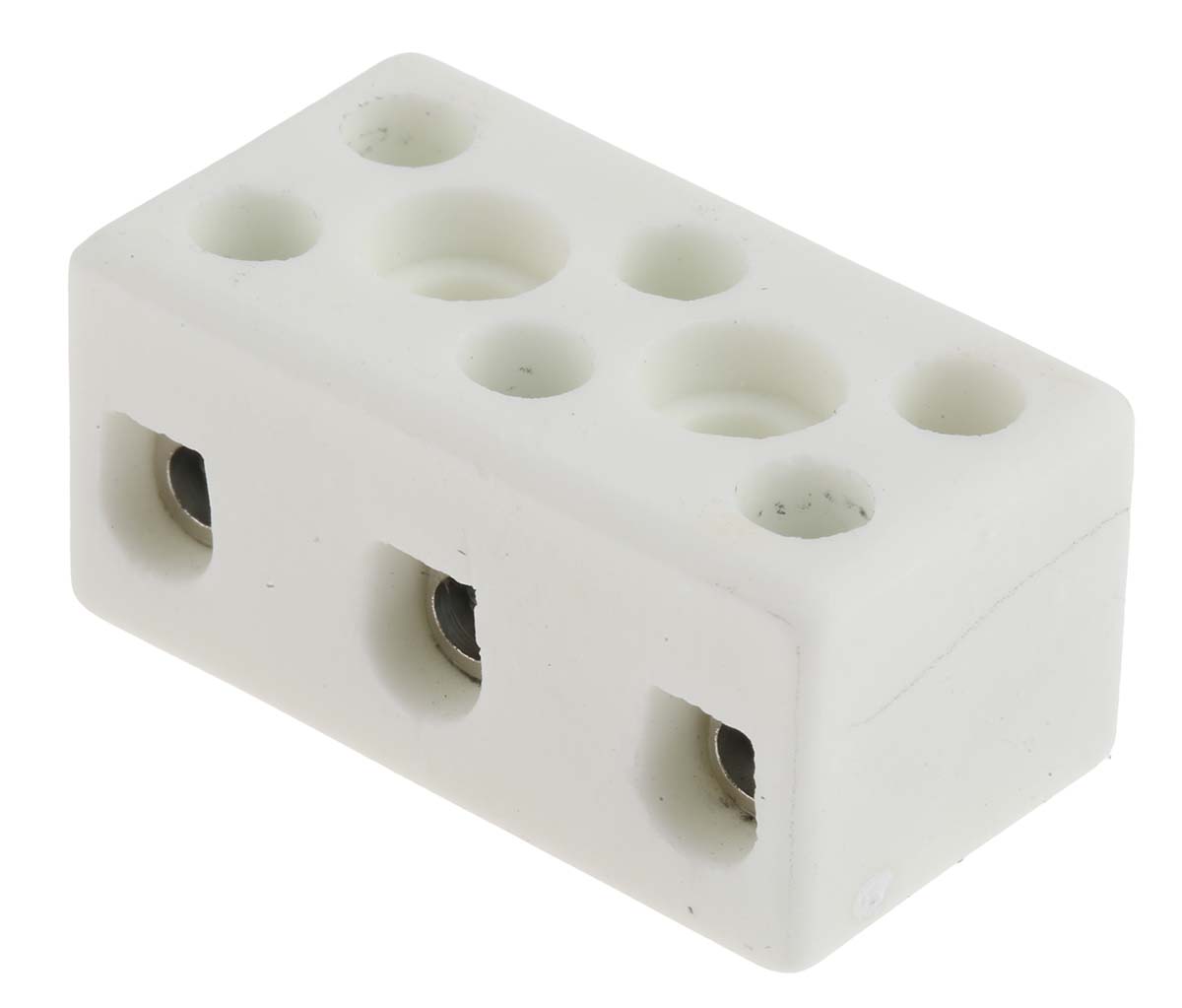 RS PRO Non-Fused Terminal Block, 3-Way, 32A, 12 AWG Wire, Screw Down Termination