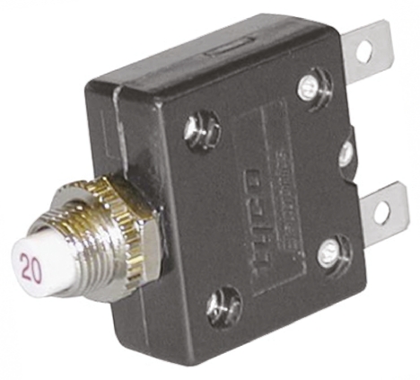 TE Connectivity Thermal Circuit Breaker - W54  Single Pole 250V ac Voltage Rating, 5A Current Rating