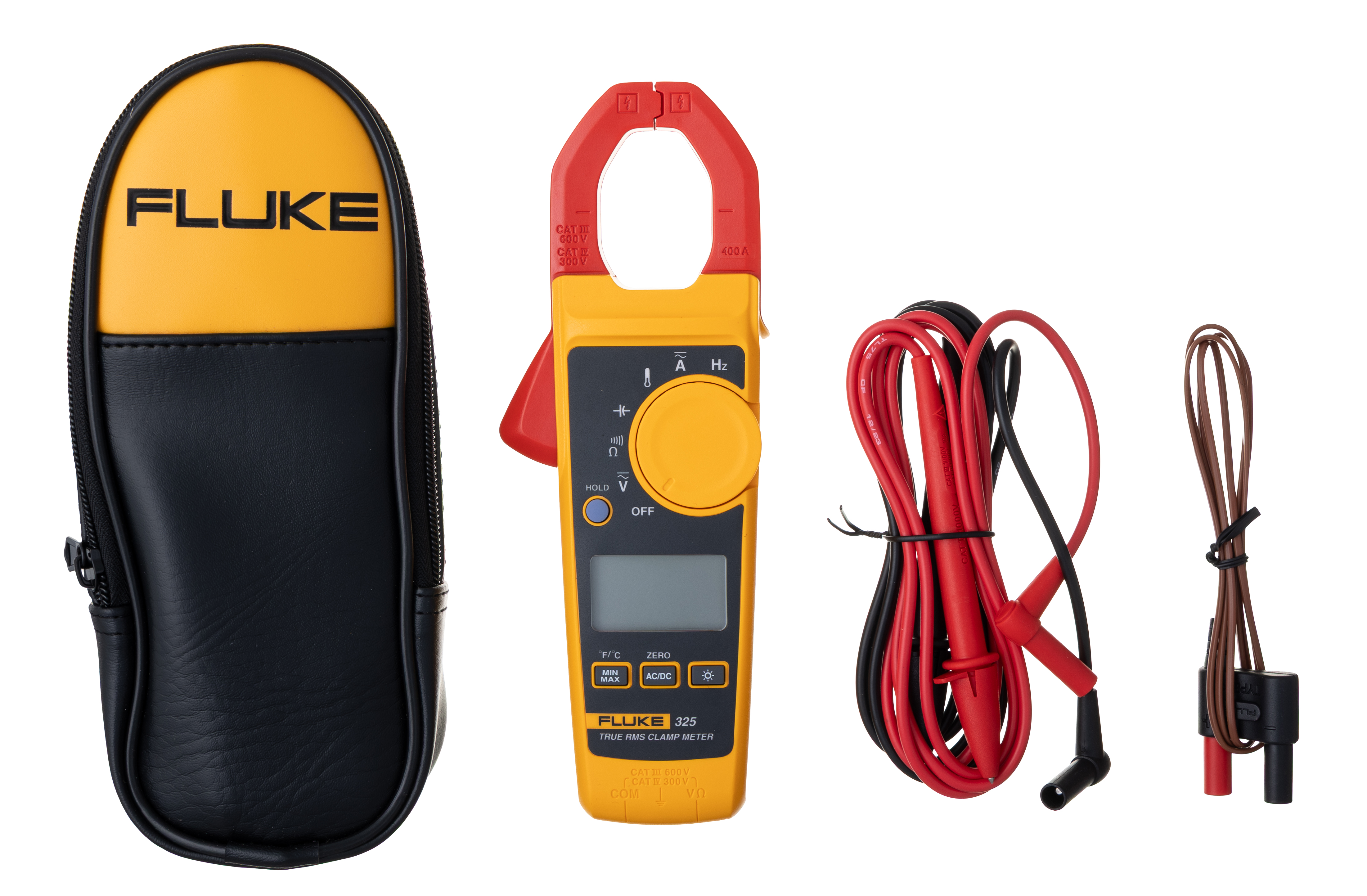 Fluke 325 Clamp Meter, 400A dc, Max Current 400A ac CAT III 600V With RS Calibration