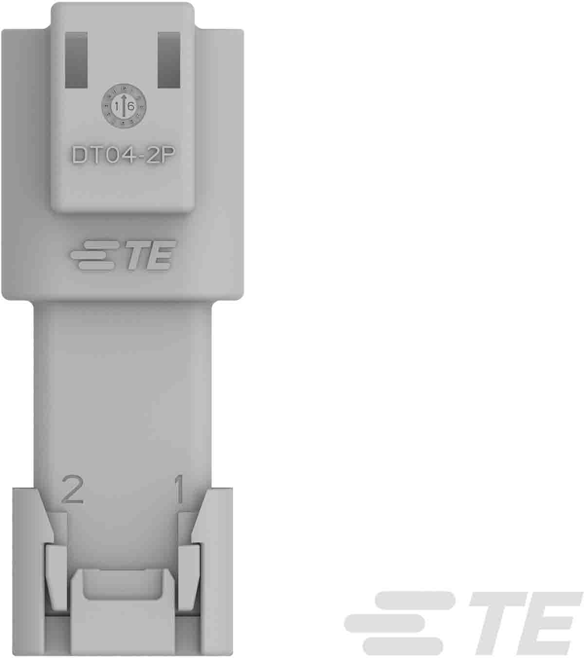 Deutsch, DEUTSCH DT Automotive Connector Socket Grey Cable Mount 2 Way, Screw Termination DT04-2P-TN31 / 1-2303812-2