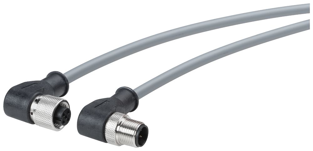 Siemens Male 4 way M12 to Female 4 way M12 Sensor Actuator Cable, 15 m