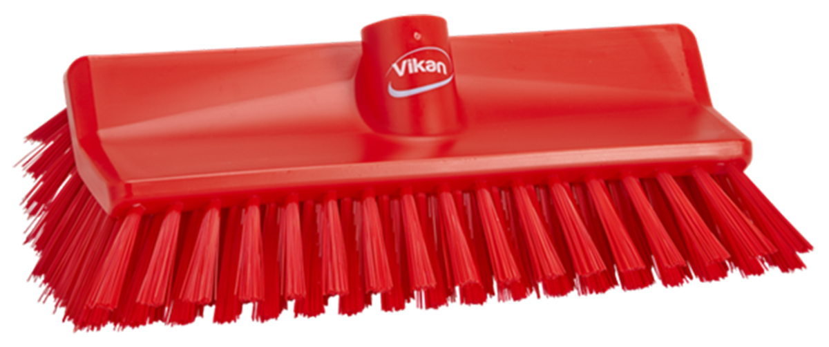 Vikan Medium Bristle Red Scrubbing Brush, 41mm bristle length, Polyester bristle material