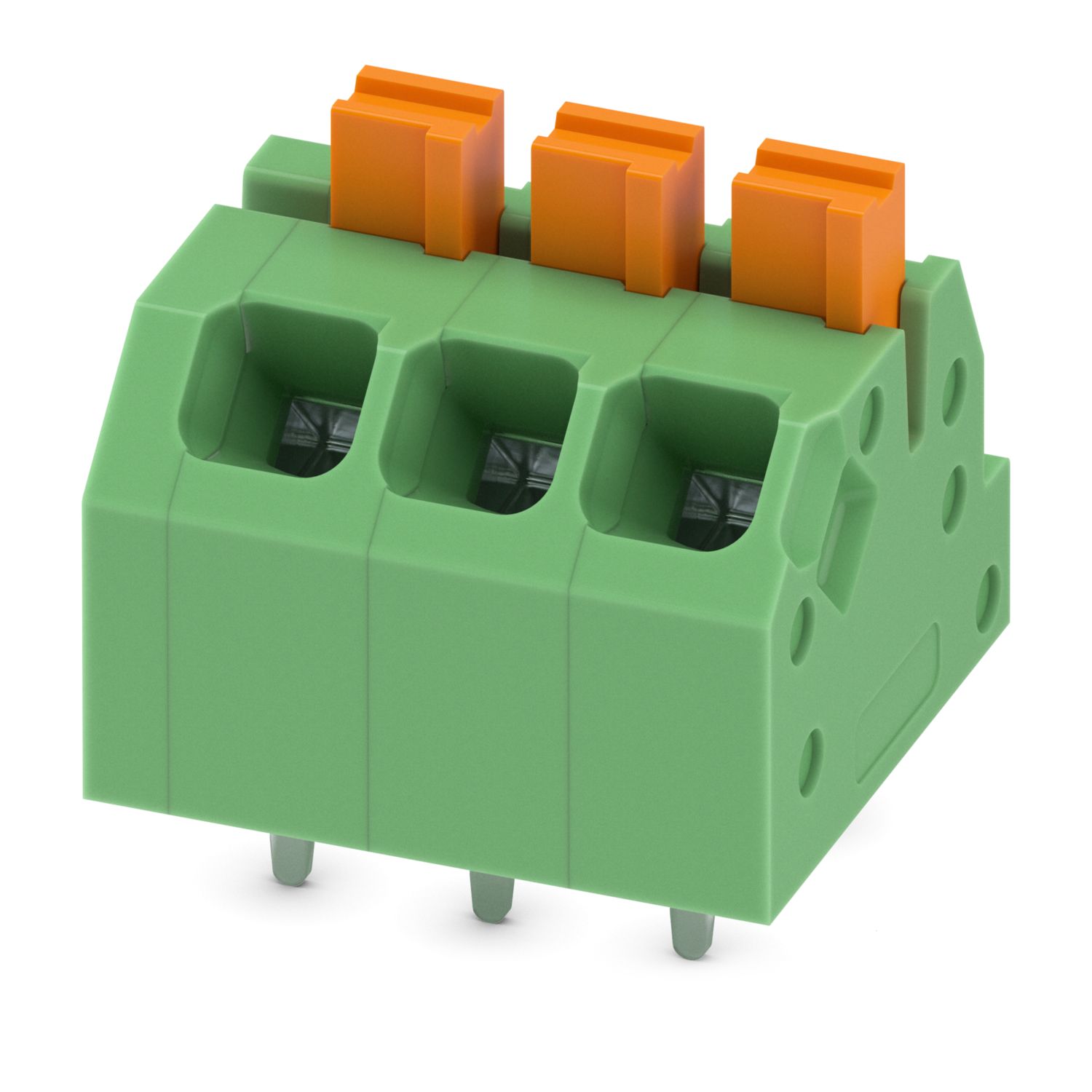 Phoenix Contact SPTAF 1/ 3-3.5-EL Series PCB Terminal Block, 3-Contact, 3.5mm Pitch, Through Hole Mount, 2-Row