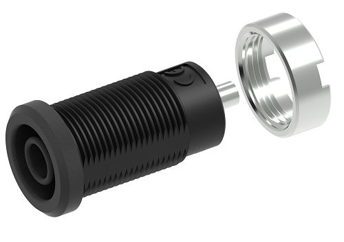 Electro PJP Black Female Banana Socket, 4 mm Connector, Tab Termination, 25A, 1kV
