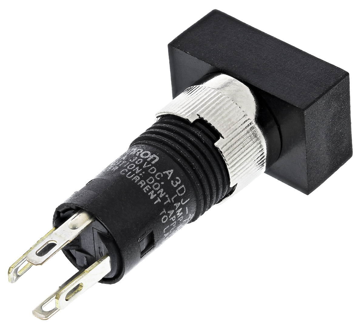 Omron Illuminated Push Button Switch, Latching, Panel Mount, 8mm Cutout, SPST