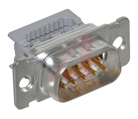 3M 8200 9 Way Right Angle Cable Mount D-sub Connector Plug, 1.27mm Pitch