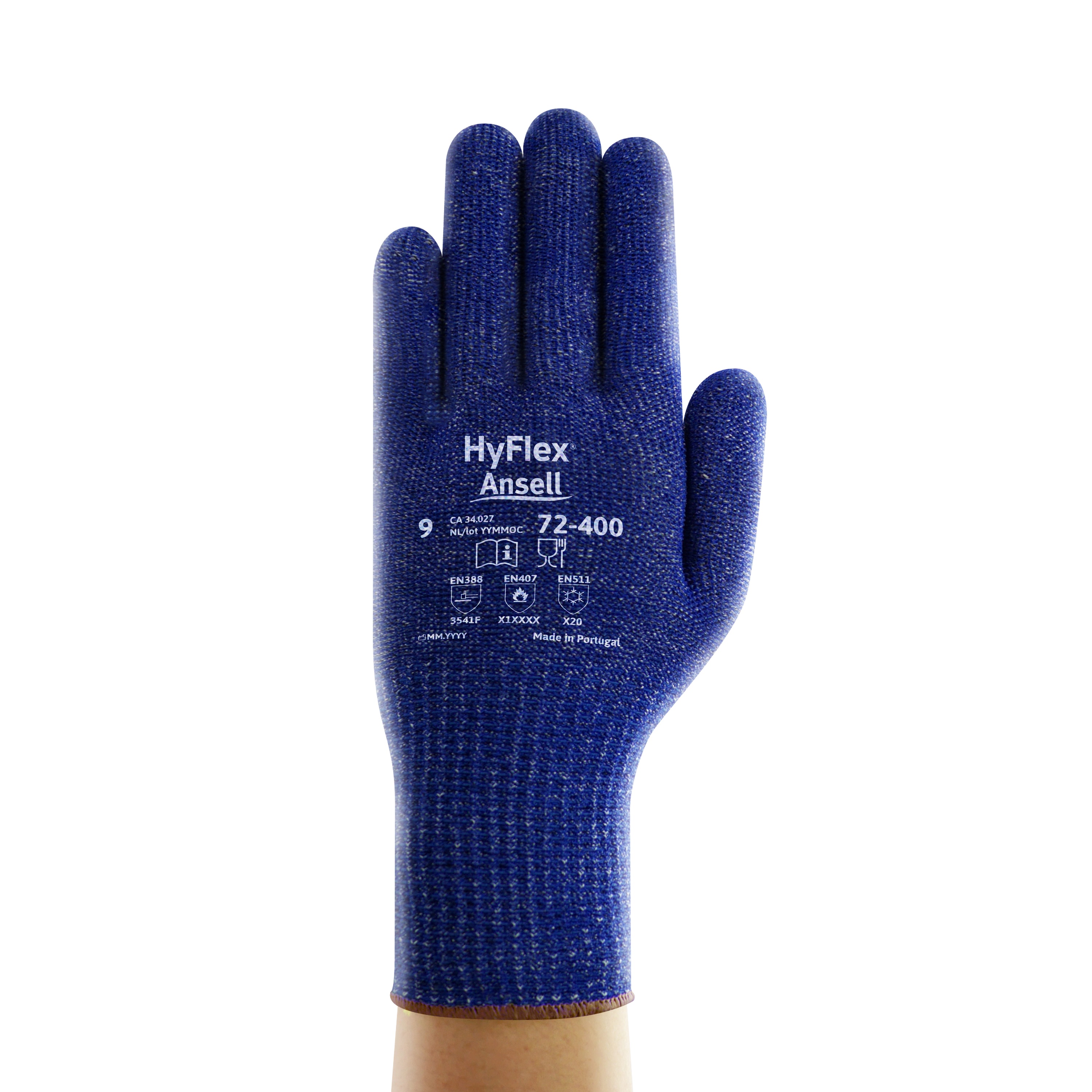 Ansell 72-400 Blue High Performance Polyethylene Cut Resistant Gloves, Size 11