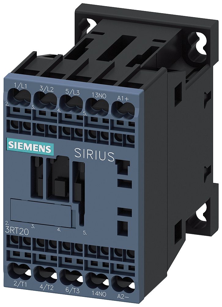 Siemens SIRIUS 3RT Size S00, 3RT2 Contactor, 24 V dc Coil, 3-Pole, 7 A, 3 kW, 1NO