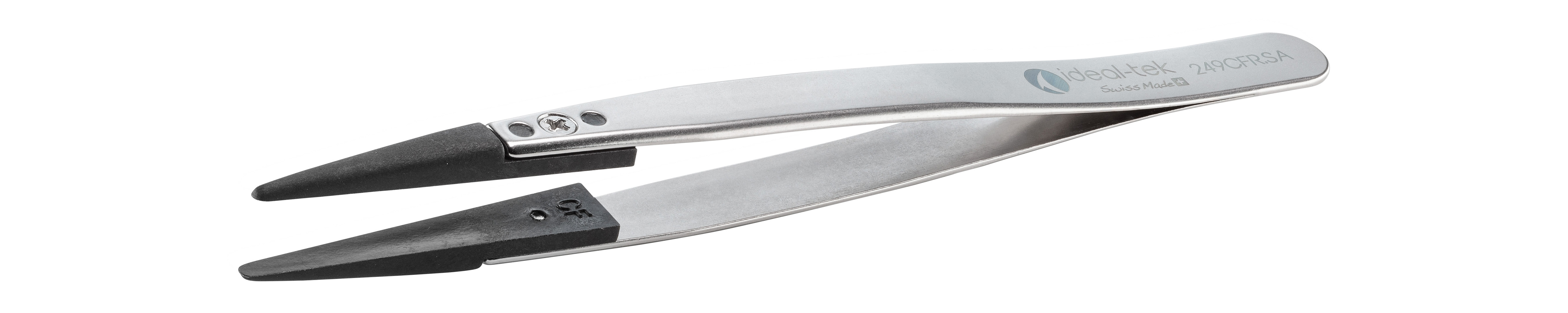 ideal-tek 130 mm, Strong; Rounded, ESD Tweezers
