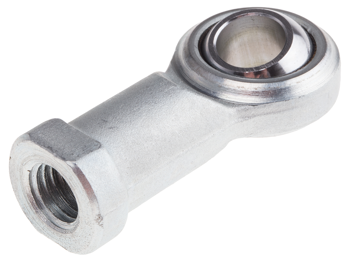 RS PRO M14 x 2 Female Steel Rod End, 14mm Bore, 74mm Long, Metric Thread Standard, Female Connection Gender