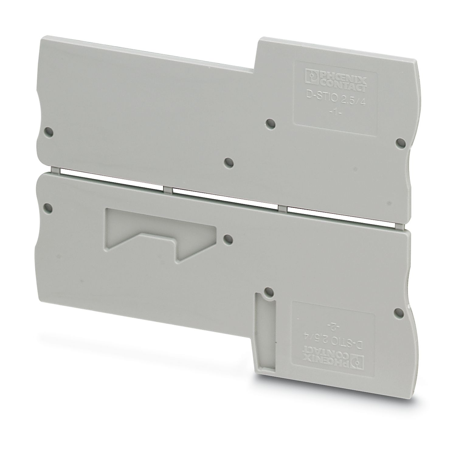 Phoenix Contact D-STIO 2.5/4 Series End Cover for Use with DIN Rail Terminal Blocks