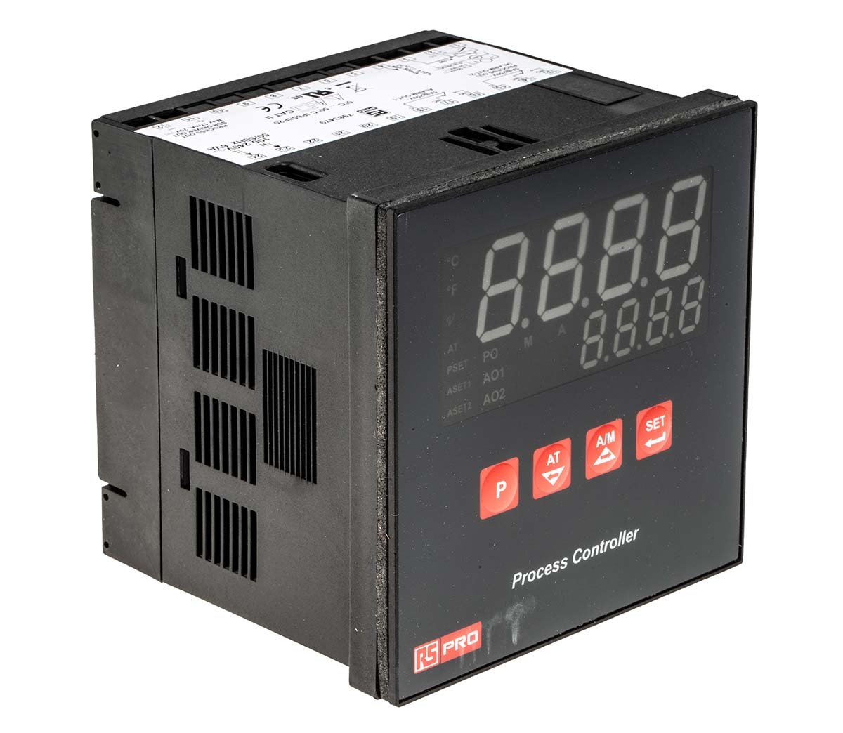 RS PRO Panel Mount PID Temperature Controller, 96 x 96mm, 3 Output Relay, SSR, 100 → 240 V ac Supply Voltage