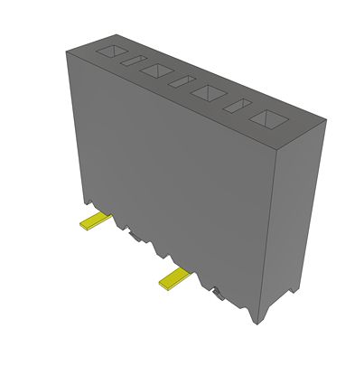 Samtec SSM Series Vertical Surface Mount PCB Socket, 4-Contact, 1-Row, 2.54mm Pitch, SMT Termination