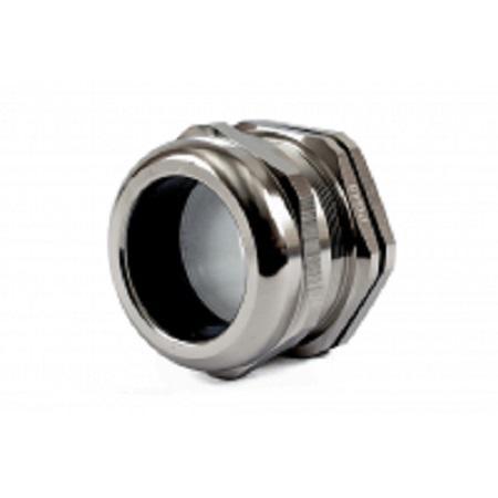 Hammond 1427BCG Series Grey Nickel Plated Brass Cable Gland, PG48 Thread, 37mm min., 44mm max., IP68