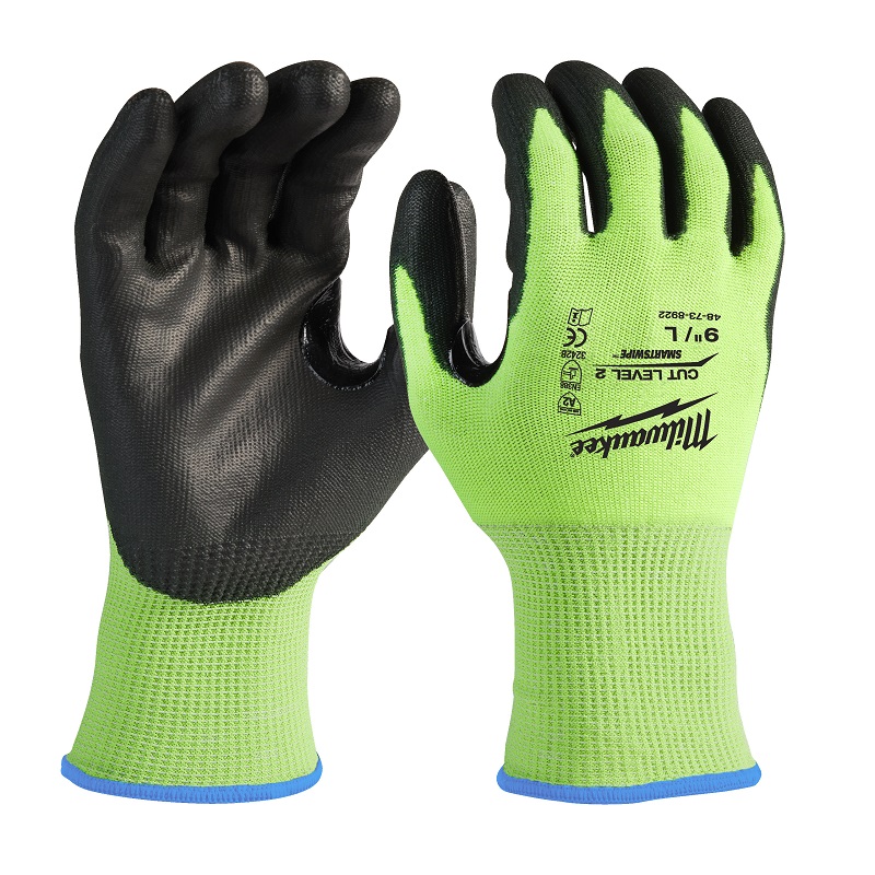 Milwaukee Yellow High Performance Polyethylene Glove, Size 9, Polyurethane Coating