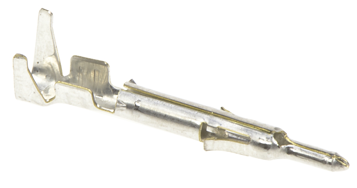 TE Connectivity Mini-Universal MATE-N-LOK Series Male Crimp Terminal, 22AWG Min, 18AWG Max