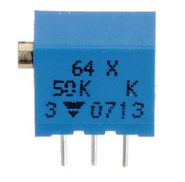 10kΩ, Through Hole Trimmer Potentiometer 0.25 W @ 85 °C Top Adjust TT ElectronicsBI, 64