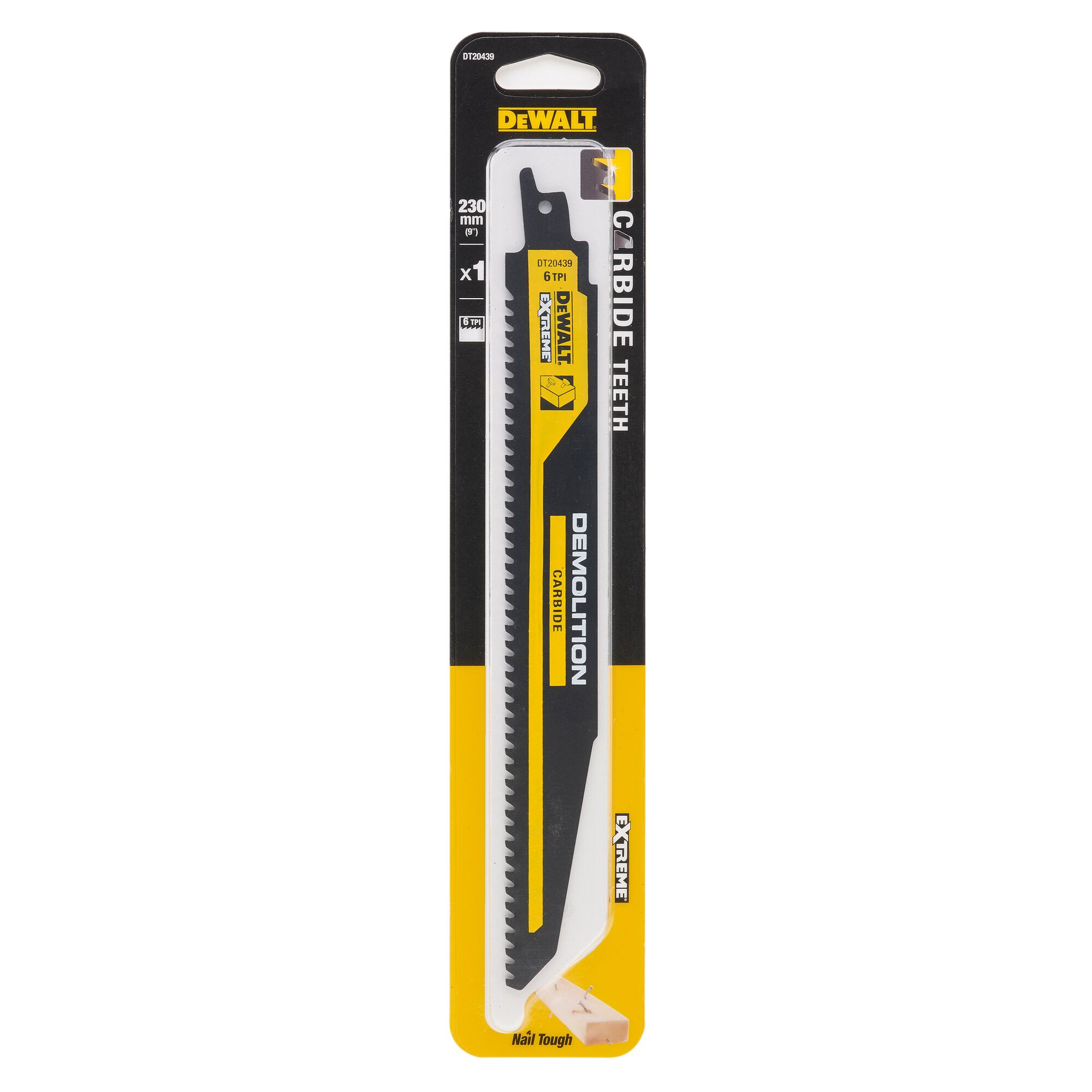 DeWALT Wood 230mm Cutting Length Reciprocating Saw Blade, Pack of 1