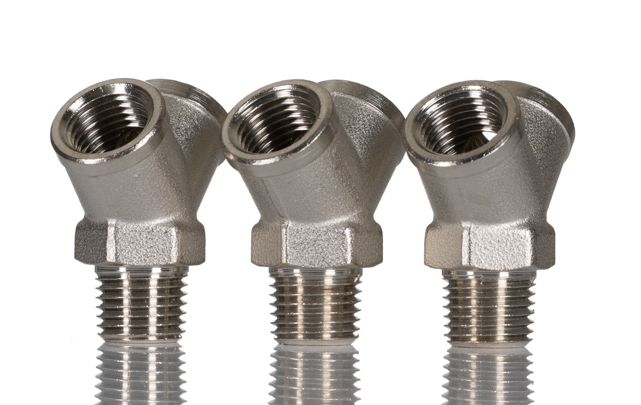 Legris 0911 Series Y Threaded Adaptor, R 1/4 Male to G 1/4 Female, Threaded Connection Style