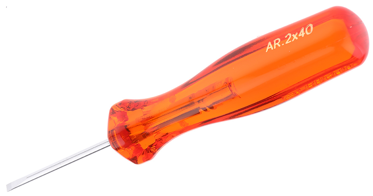 Facom Slotted  Screwdriver, 2 x 0.4 mm Tip, 40 mm Blade, 110 mm Overall
