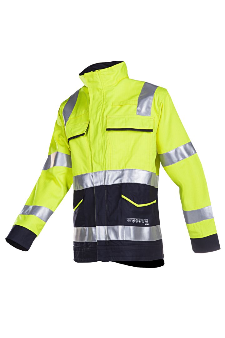 Sioen Uk 020VA2PF9 Navy/Yellow Unisex Hi Vis Jacket, XL