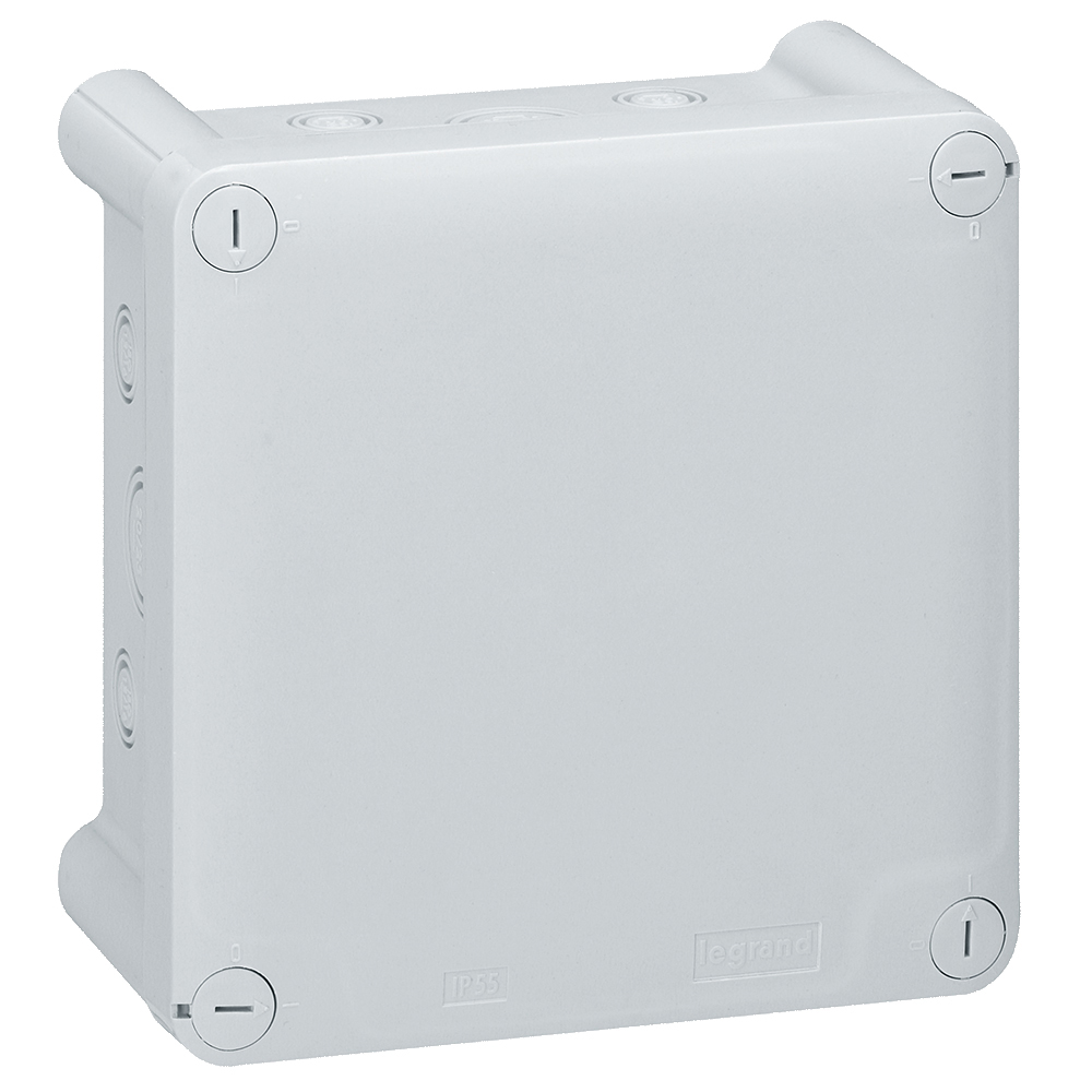 Legrand Plexo Series Grey Plastic Junction Box, IK07, IP55, 130 x 130 x 74mm