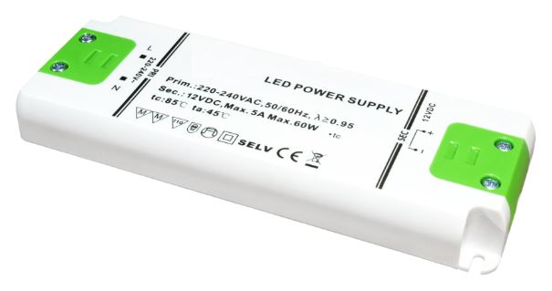 RS PRO LED Driver, 12V Output, 60W Output, 5A Output, Constant Voltage