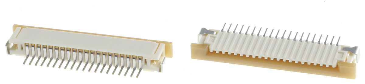 Molex, Easy-On, 52271 1mm Pitch 20 Way Right Angle Female FPC Connector, ZIF Bottom Contact