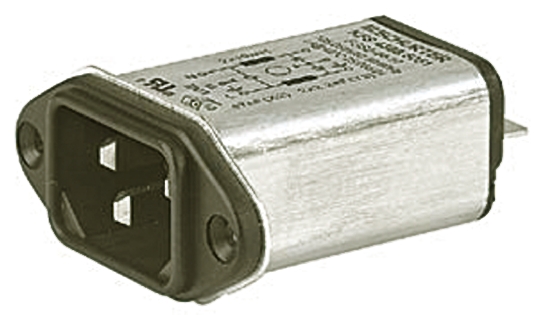 Schurter 4A, 250 V ac Male Panel Mount IEC Filter 4.5053, Solder None Fuse