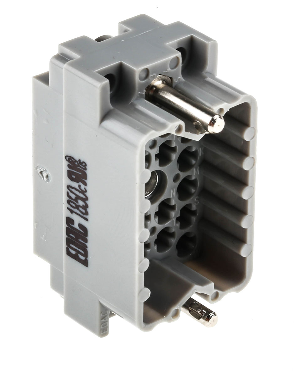 EDAC, 516 Heavy Duty Power Connector, Male, Straight, 20 Way