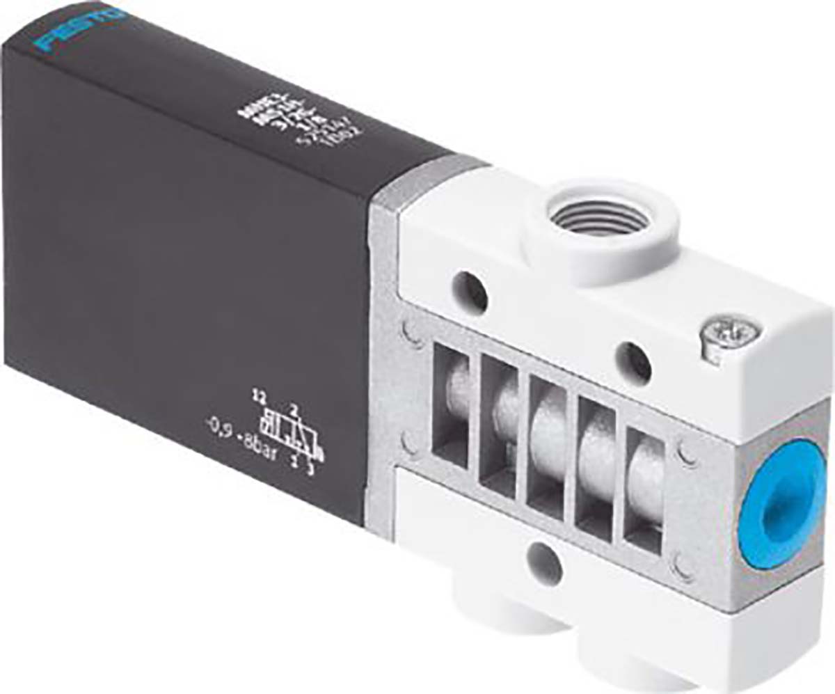 Festo 3/2 Open, Monostable Pneumatic Solenoid/Pilot-Operated Control Valve - Electrical MHE3 Series, 525167