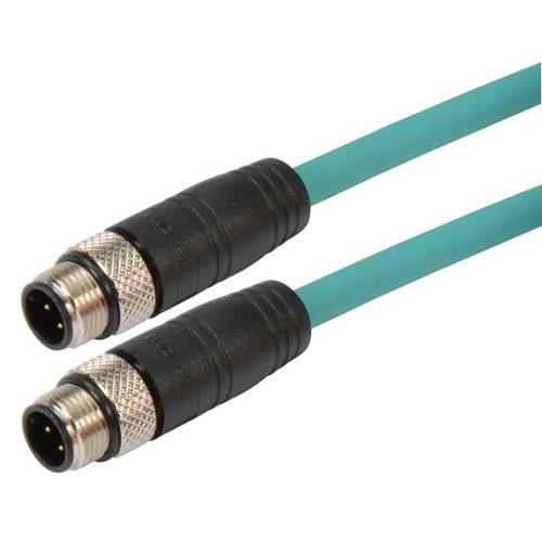 L-ComTRG, 500mm Cat5e, Green RJ45 to Male RJ45 Male, Aluminium/Polyester Foil Shielded, Terminated Thermoplastic Sheath