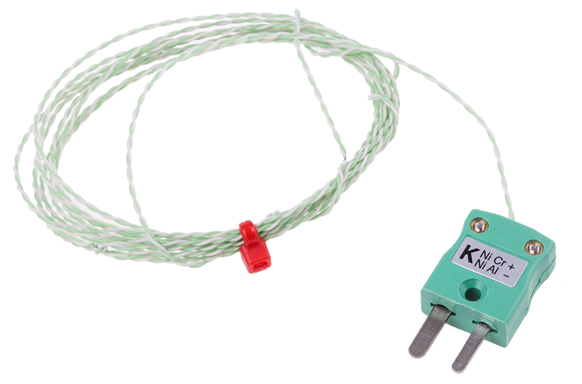RS PRO Type K Exposed Junction Thermocouple 2m Length, 1/0.2mm Diameter → +250°C