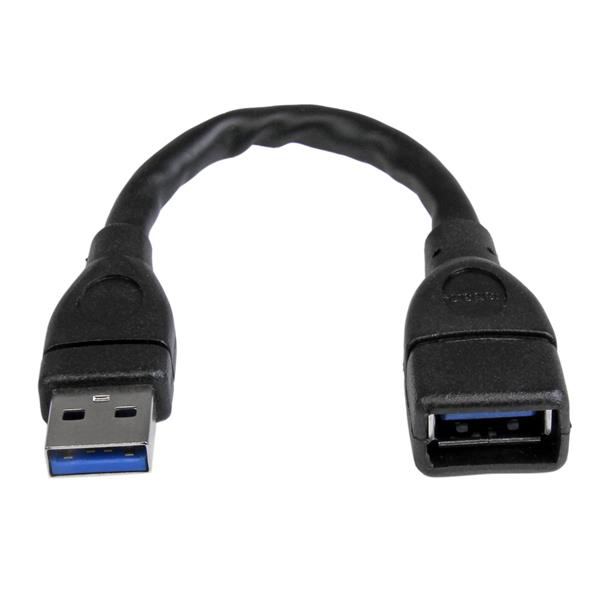 StarTech.com USB 3.0, Male USB A to Female USB A, 5Gbps, 150mm