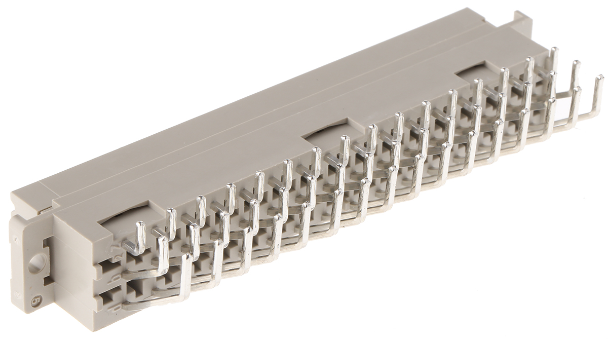 HARTING 09 06 48 Way 5.08mm Pitch, Type F Class C2, 3 Row, Right Angle DIN 41612 Connector, Socket