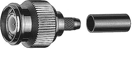 Telegartner Plug Cable Mount TNC Connector, Crimp Termination, Straight Body