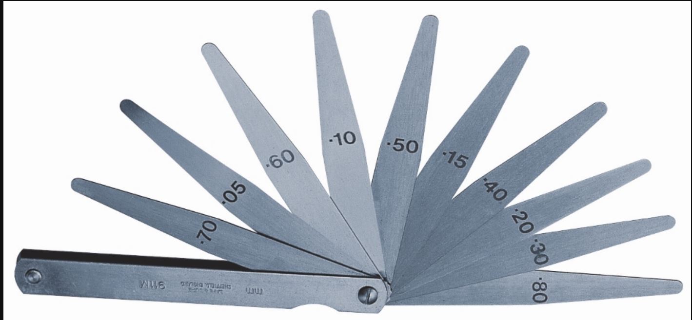 Moore & Wright 391M-11-A Hardened Steel Feeler Gauge, 11 Blades