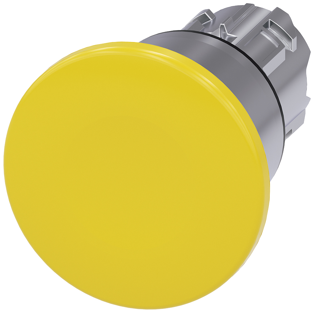 Siemens SIRIUS ACT 3SU10 Series Yellow Latching Push Button Head, 22mm Cutout, IP66, IP67, IP69K