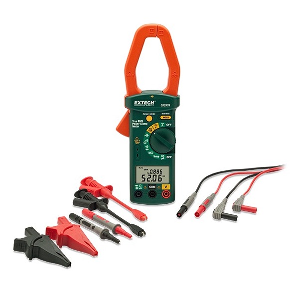 Extech 380976-K Clamp Meter, Max Current 1000A ac CAT III 600V