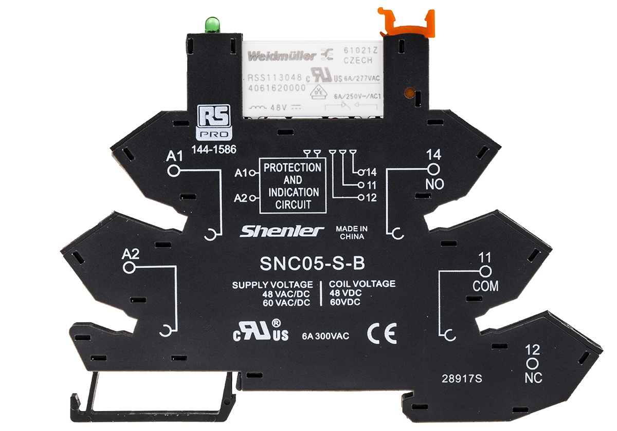 RS PRO Interface Relay, DIN Rail Mount, 48V ac/dc Coil, SPDT