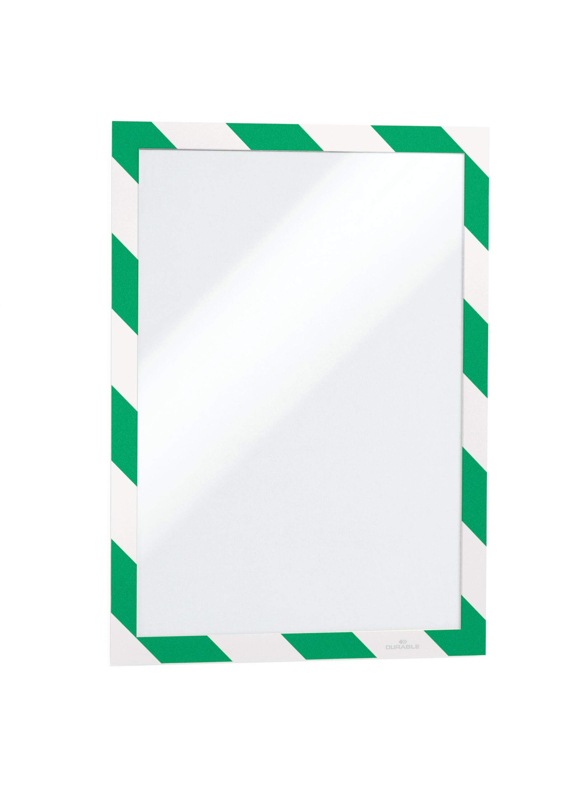 Durable DURAFRAME® SECURITY Green/White A4 Smooth and rigid Information Frame, 375mm Height, 236mm Width