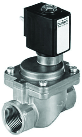 Burkert Solenoid Valve 349744, 2 Port, NC, 230 V ac G1